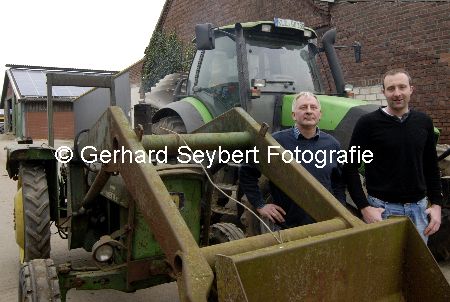 Landmaschinen frher und heute - Termin mit Landwirt Gerd Grntjens und Sohn