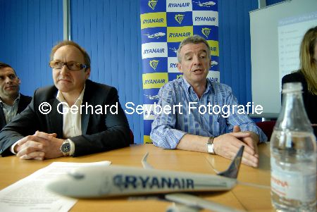 Pressekonferenz Airport Weeze mit Ryanair Chef Michael OLeary.
